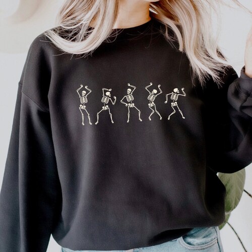 Women Oversize Funny Dance Skull Halloween Long Sleeve Pullover Sweatshirt Top Womens Long Sleeve Tops Women Oversize Funny Dance Skull Halloween Long Sleeve Pullover Sweatshirt Top Womens Long Sleeve Tops