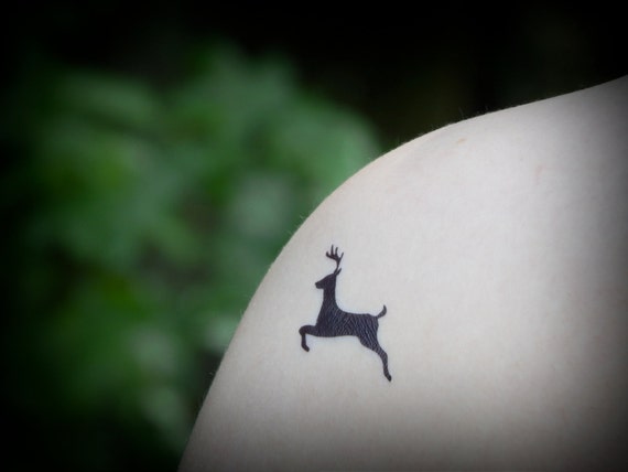 tatouage temporaire tatouage cerf forêt nature animal | etsy