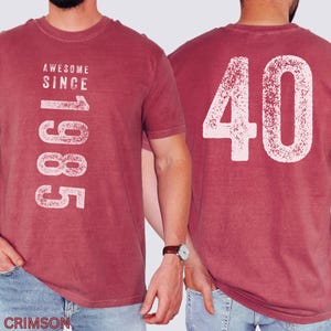Husband 40th birthday shirt, 40th birthday gift for Men, Custom 1985 Vintage T-Shirt, Personalized 40th shirt Man, 40th birthday party tee