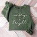 Merry and Bright Shirt, cute womens Christmas sweatshirt, womens holiday shirts, christmas crewneck sweater, christmas tees, winter sweater