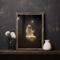 Ghost On The Swing Art Print, Halloween Indoor Decoration, Digital Art Print, Dark Academia Home Decor, Spooky Wall Art, Fall Decoration