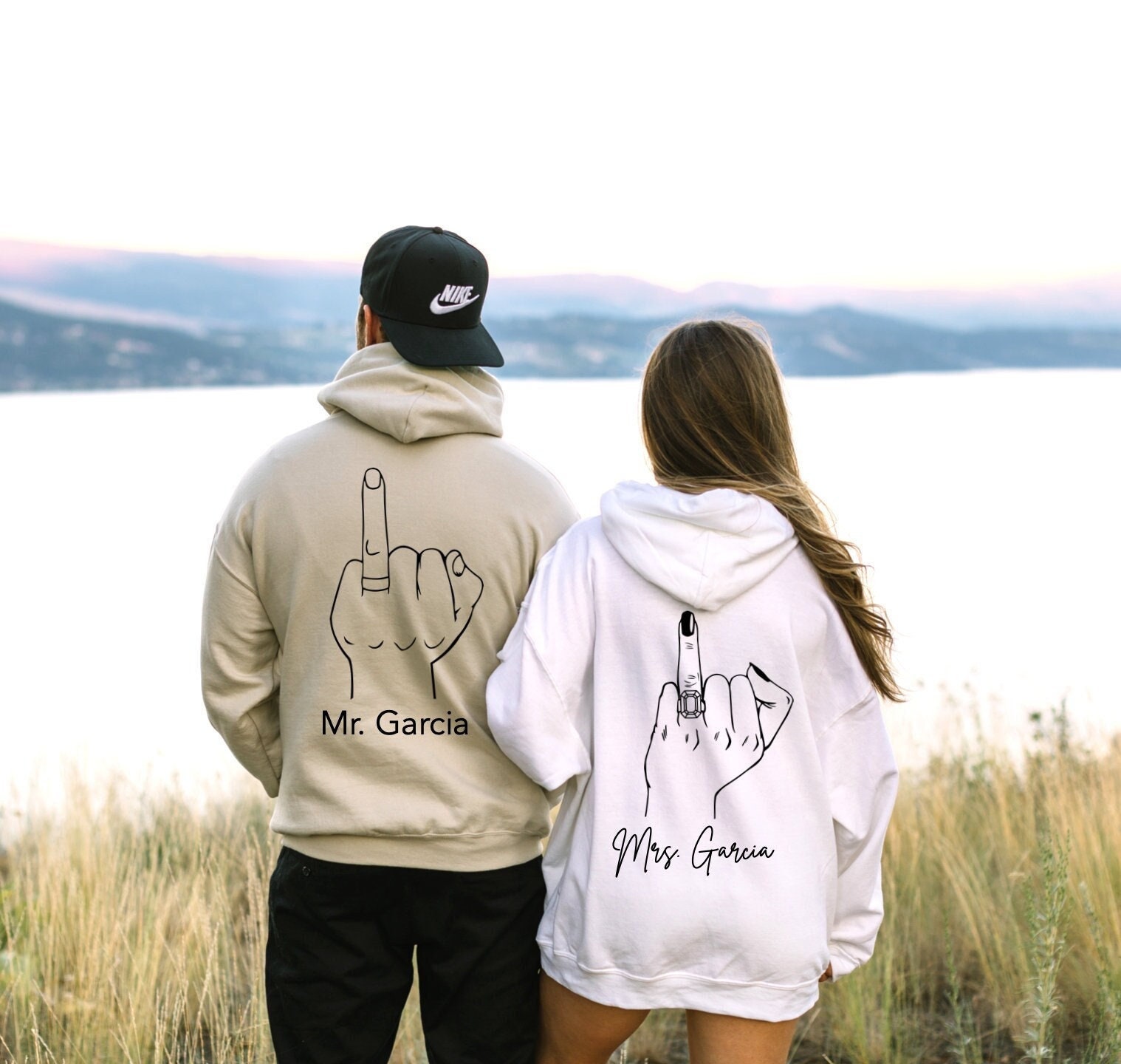  Sudaderas personalizadas para parejas: regalos de boda  establecidos para parejas, Manzana Roja - Negro : Ropa, Zapatos y Joyería