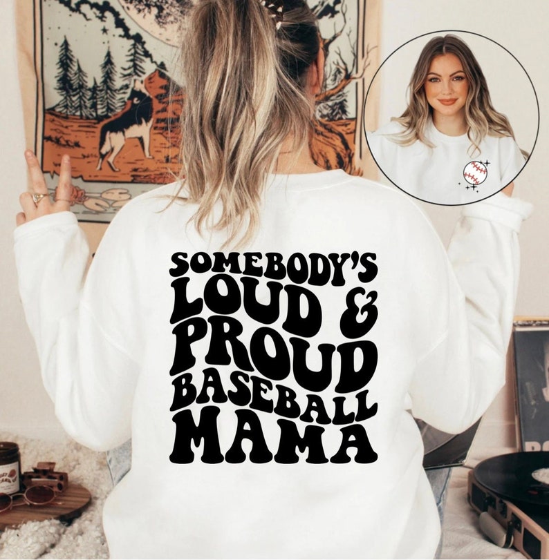 Baseball Mom Shirt Baseball Mom Sweatshirt Trendy Baseball Etsy