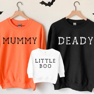 Halloween Couple Sweatshirts, Matching Halloween Family shirts, Mom Dad Baby Toddler Shirt, Kid Halloween Party Shirt, group halloween shirt