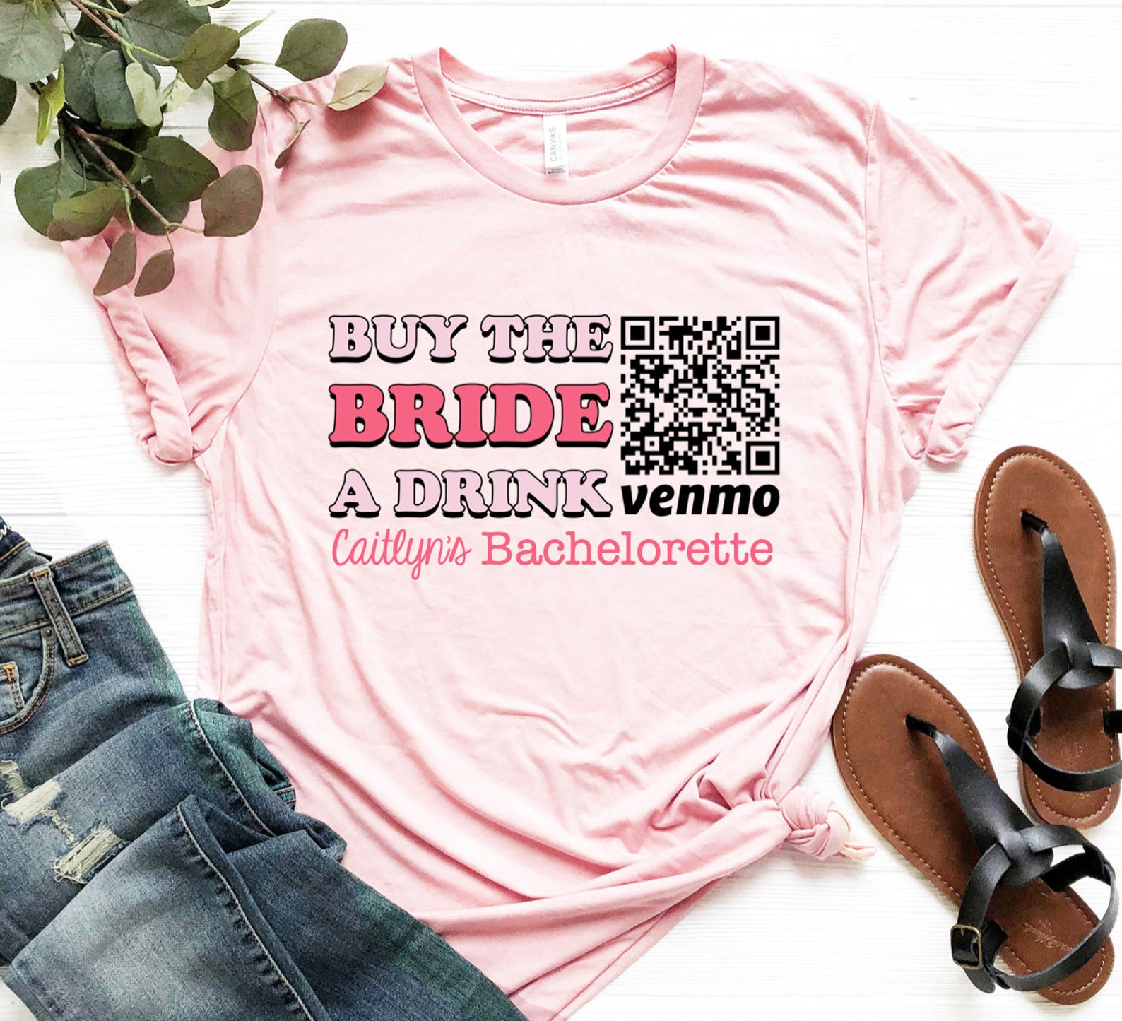 Bridesmaid Shirts Bachelorette Party Favor Shirt Venmo QR Etsy