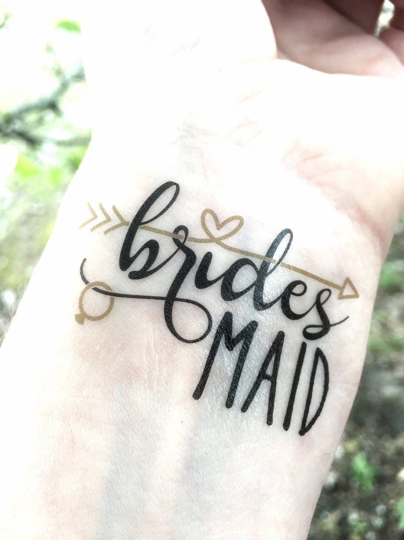 Bachelorette Party Favor Bachelorette Tattoo Bachelorette Favor Bridesmaid Tattoo Bridesmaid Gift Will You Be My Bridesmaid Gift