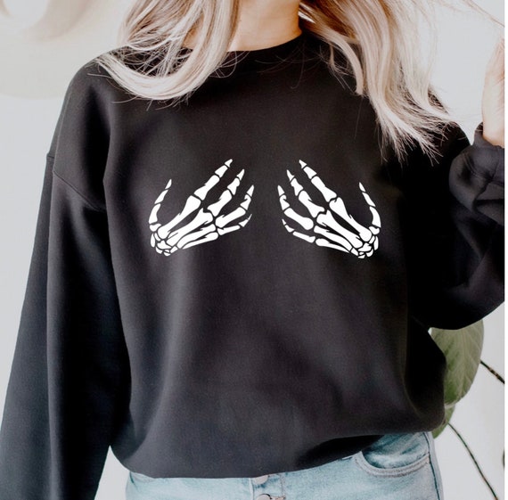 halloween skeleton hands shirt