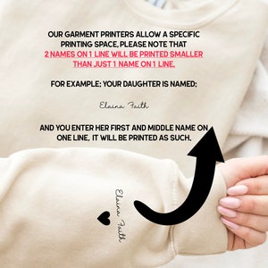 Custom Mama Sweatshirt with Kid Name on Sleeve, Personalized Mom Sweatshirt, Gift Momma Sweatshirt, Christmas Gift for Mom, Gift for Her image 2