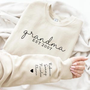 Sweatshirt "Super Mamie" - Cadeau Pour Grand-mère - Anniversaire, Noël, Fête Des Grands-mères