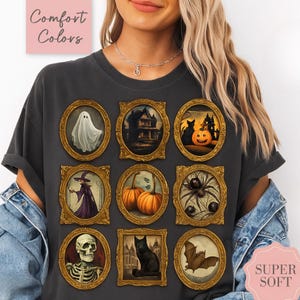 Retro Halloween Shirt for Women, Vintage Halloween Graphic Tee, Cute Ghost Pumpkin Witch Shirt, Spooky Season Comfort Colors T-Shirt
