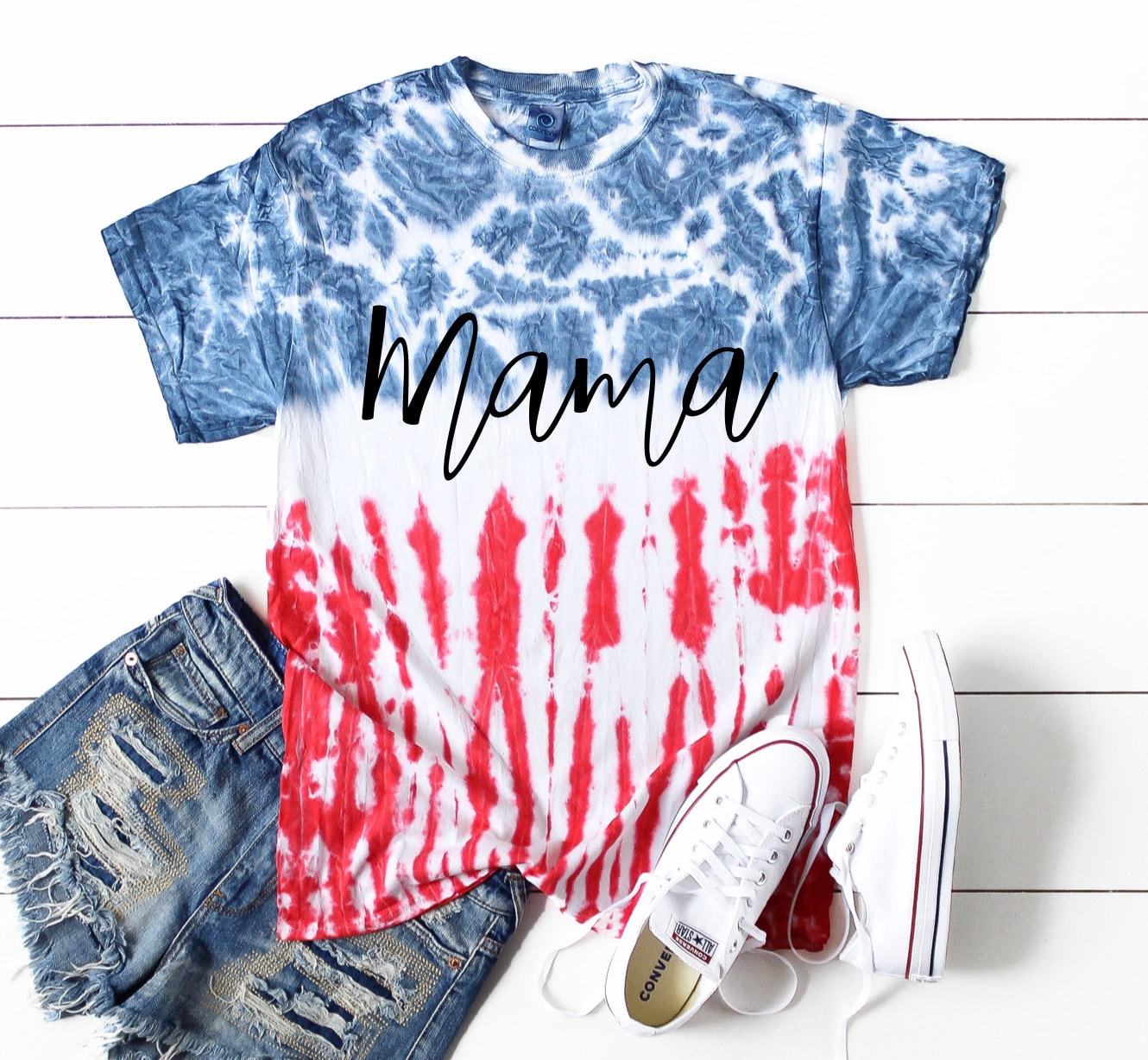 red tie dye shirt womens