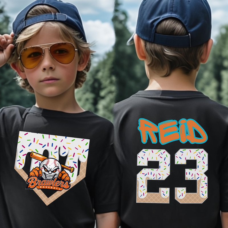 💖Buy 2 Free Shipping💖Personalized Ice Cream Drip Baseball Jersey, Team Baseball Shirt, Kid Bulk Team Gift, Baseball Drip Shirt, Easter Basket Gift