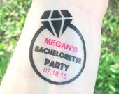 Bachelorette Party Favor - Bachelorette Party - Bachelorette Party Favors - 10 Bachelorette Tattoos - Diamond Bachelorette Tattoo