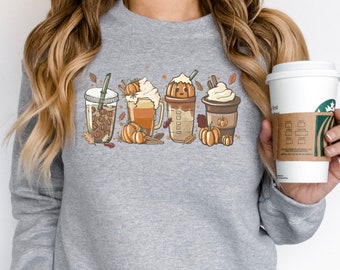 Cute Fall Sweater Fall Coffee Shirt Fall Coffee Latte T-Shirt Kleding Jongenskleding Babykleding voor jongens Hoodies & Sweatshirts Coffee Sweatshirt Pumpkin Spice Shirt Fall Drink Shirt 