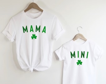 Mommy and Me Matching Outfits, St Patricks Day Mommy and me Shirts, St Paddy's Day Matching Mommy and me Outfit, Mom Baby Kid Children Shirt