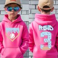 Personalized Baseball Drip Hoodie for Boys, Kid's Birthday Baseball Sweatshirt, Ice Cream Drip Shirt, Custom Team Gift, Youth Sports Outfit