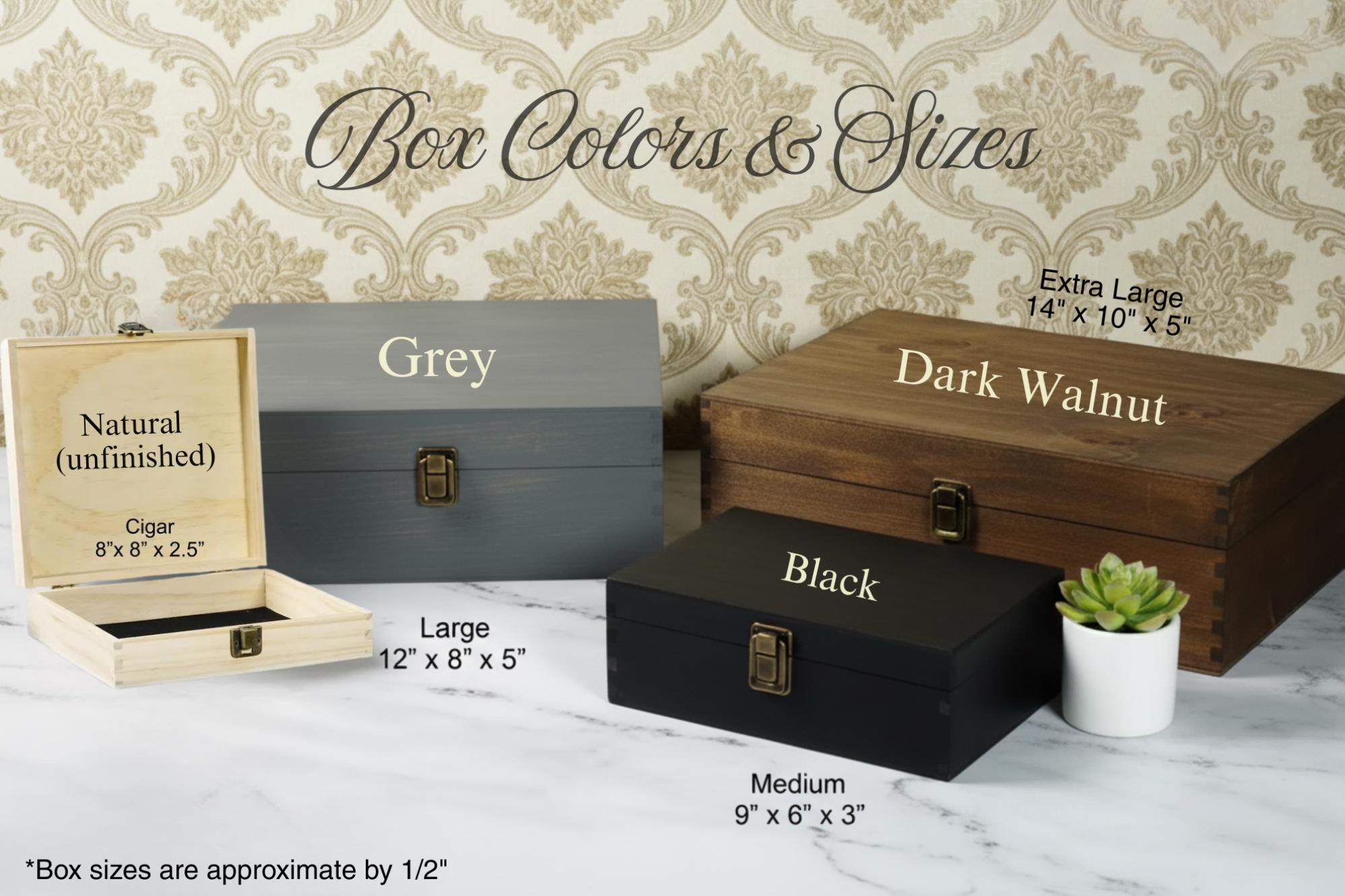 Personalized Wedding Memory Box - Custom Wooden Keepsake Engraved ...