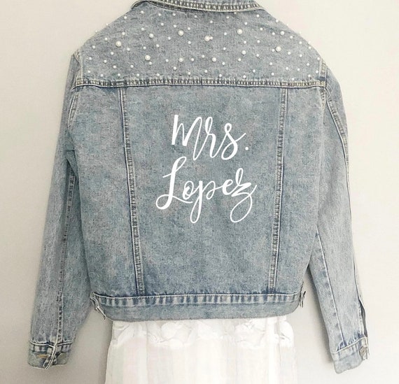 Veste en jean perle hotsell