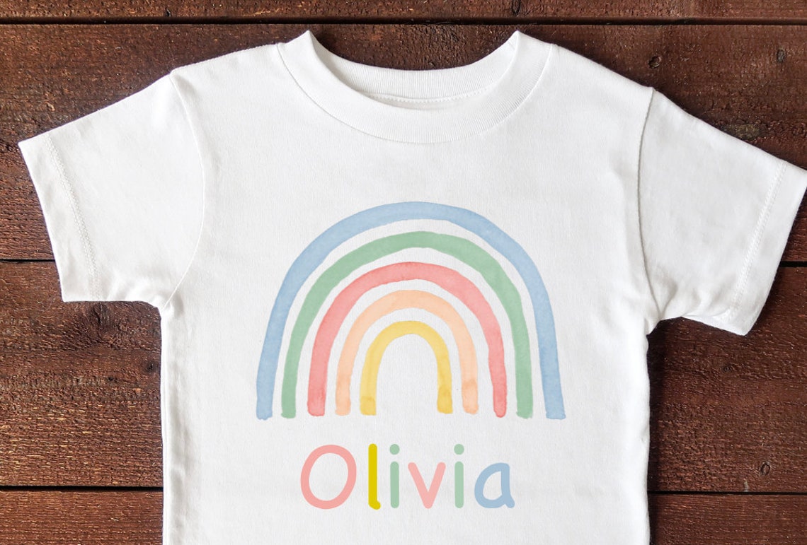 Rainbow Shirt Toddler Rainbow Baby Shirt Pastel Rainbow - Etsy