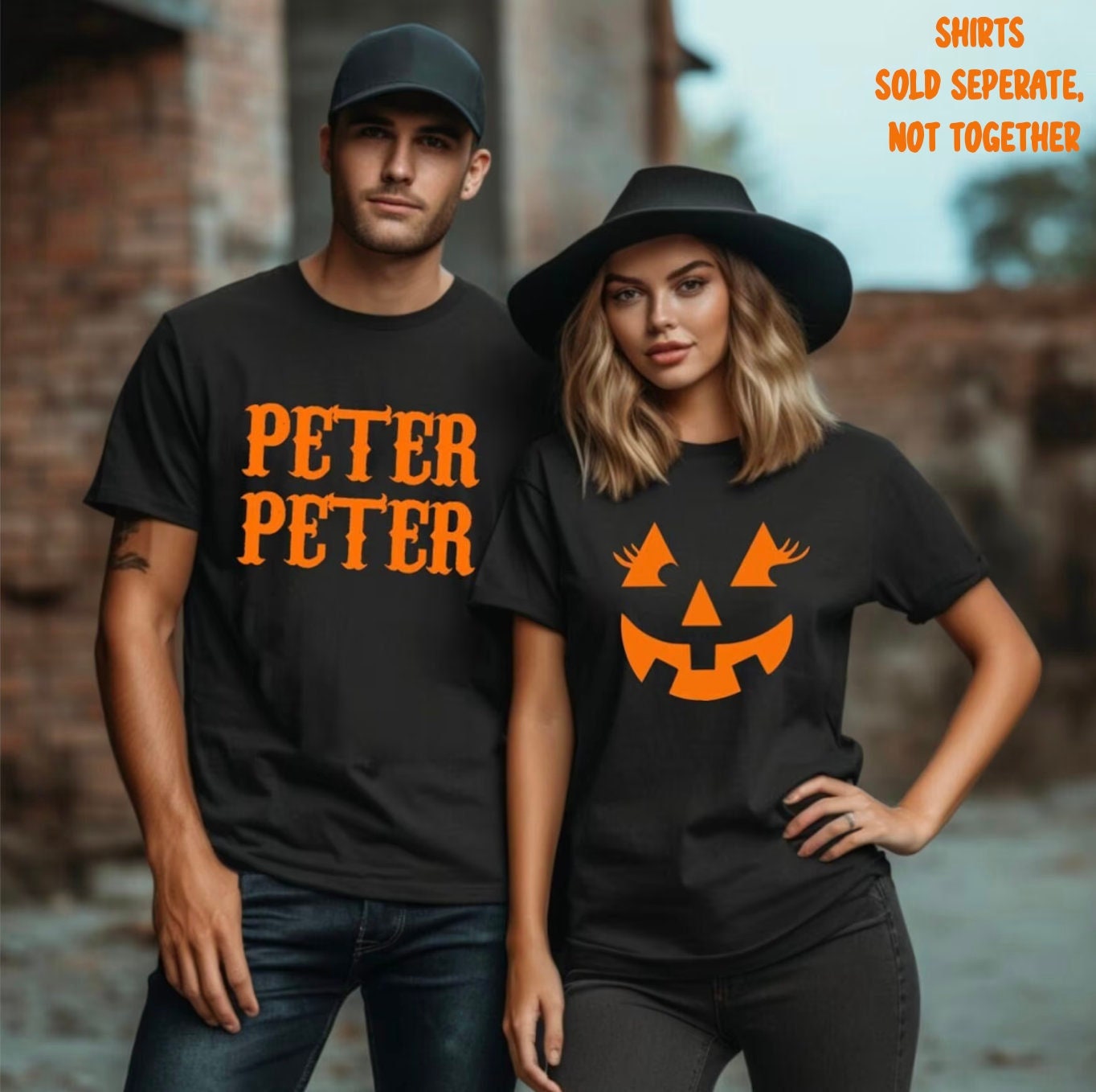 SymbolicImports Peter Peter Halloween Couple Costume Matching Halloween Couple Shirt Pumpkin Halloween Family Shirts Funny Group Halloween Tee