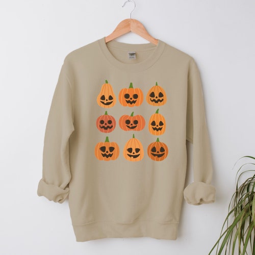 Pumpkin Sweatshirt Pumpkin Sweater Jackolantern Etsy