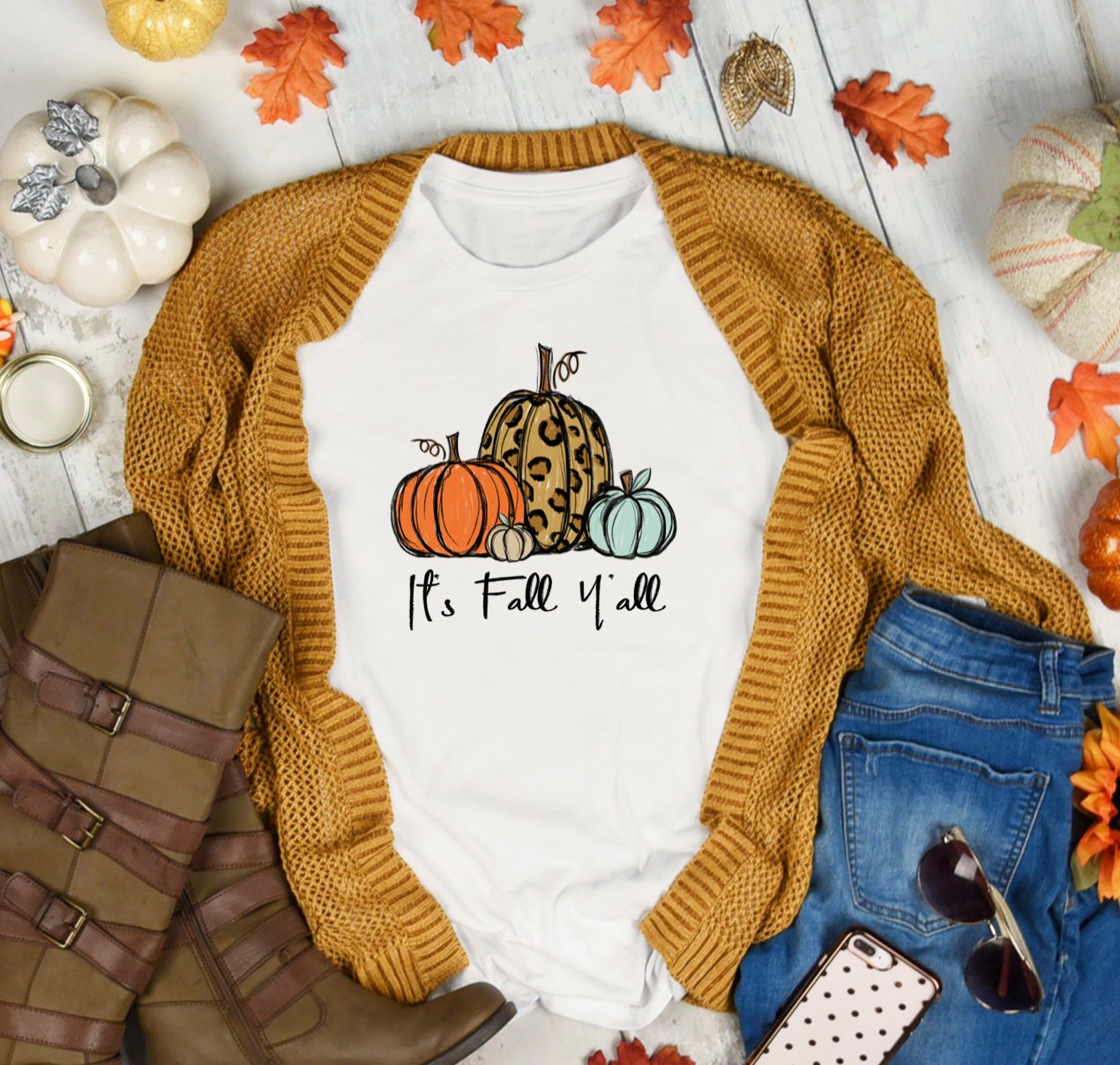Discover It's Fall Ya'll Shirt, Fall Shirts, Fall Tshirt, Cute Fall Graphic Tees, Autumn Shirt, Thanksgiving Shirt, Pumpkin Shirt, Pumpkin Fall Shirt