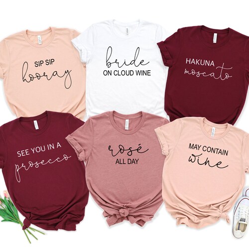 Wine Bachelorette Party Shirts. Wine 