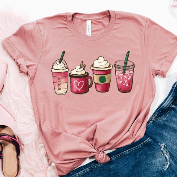 Valentine Coffee Heart Shirt, Cute Love Shirt, Women Valentine Sweater, Valentine Gift for Her, Womens Cute Valentine Shirt, Love Sweatshirt