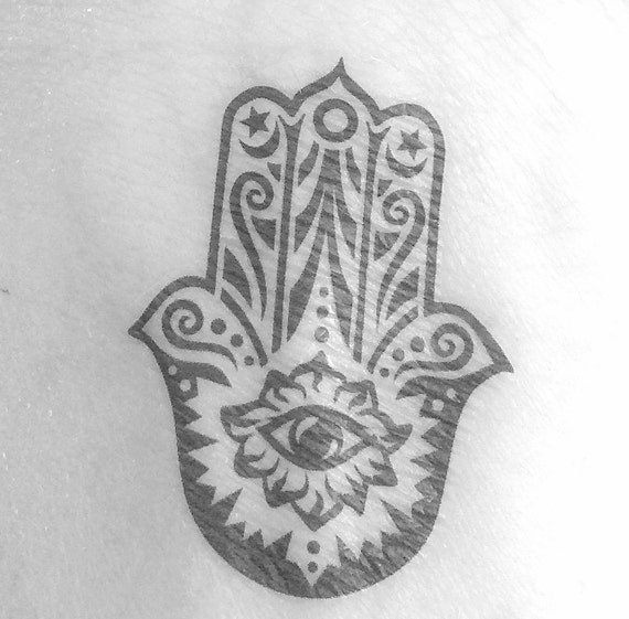 Main Hamsa Tatouage Temporaire Tatouage Hamsa Mauvais Oeil