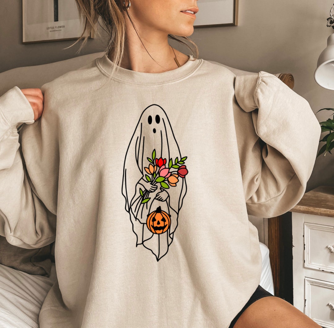 Cute Ghost Shirt Spooky Shirt Ghost Clothing Gifts Mini -  Norway