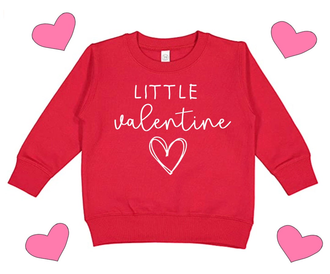 Little Valentine Sweatshirt, Valentine Toddler Tee, Valentine's Day Girls Toddler Sweatshirt
