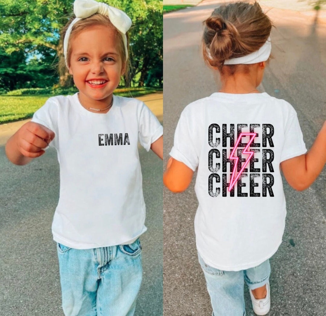 Custom Cheer Shirt for Girls With Custom Name, Personalized Dance Tee
