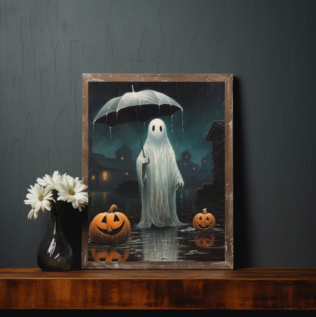 Halloween Indoor Decoration Ghost Holding Umbrella in the - Etsy