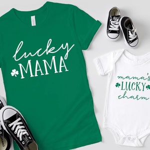 Lucky Mommy and Me Matching Outfits, St Patricks Day Mommy and me Shirts, St Paddy's Day Matching Mommy and me Outfit, Mom Baby Lucky Charms