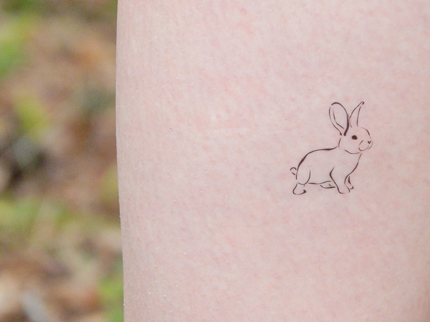 Temporary Tattoo Rabbit Tattoo Animal Tattoo Bunny Etsy