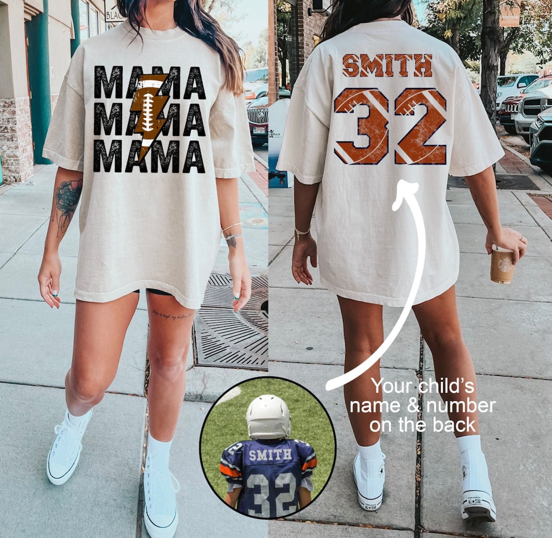 Custom Football Mom Shirt, Football Mama Shirt, Football Mom Tee, Game ...