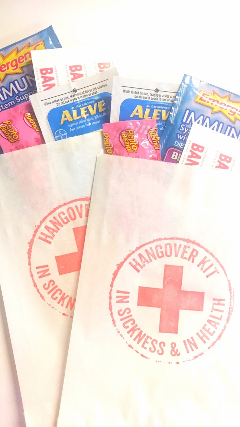 Welcome Bags 35 Hangover Kit Bag Wedding Favor Bags Hangover Kit Bachelorette Party Favors Bachelorette Party Hangover Bag