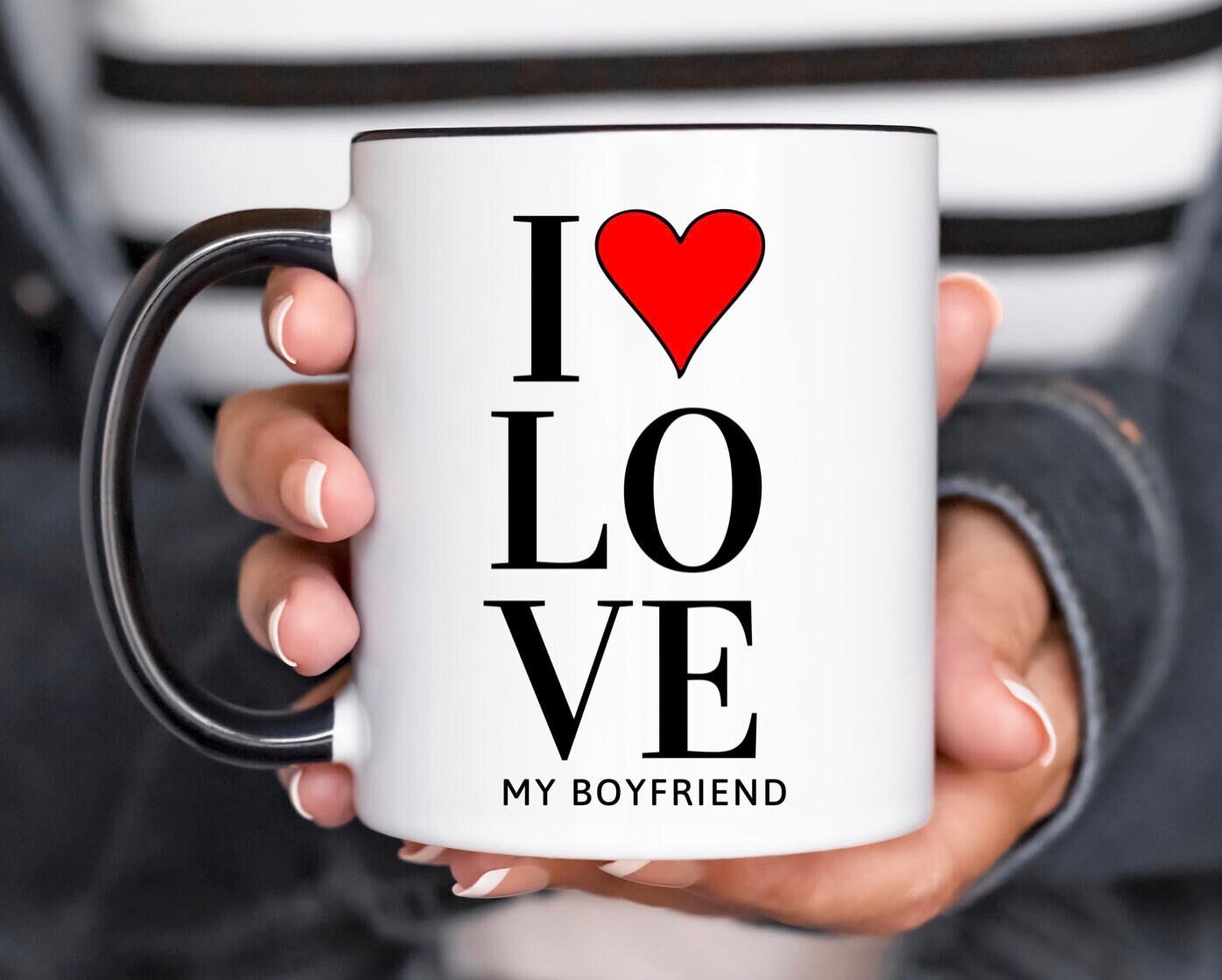 Unique I Love My Boyfriend Mug Valentine s Day Gift for Her