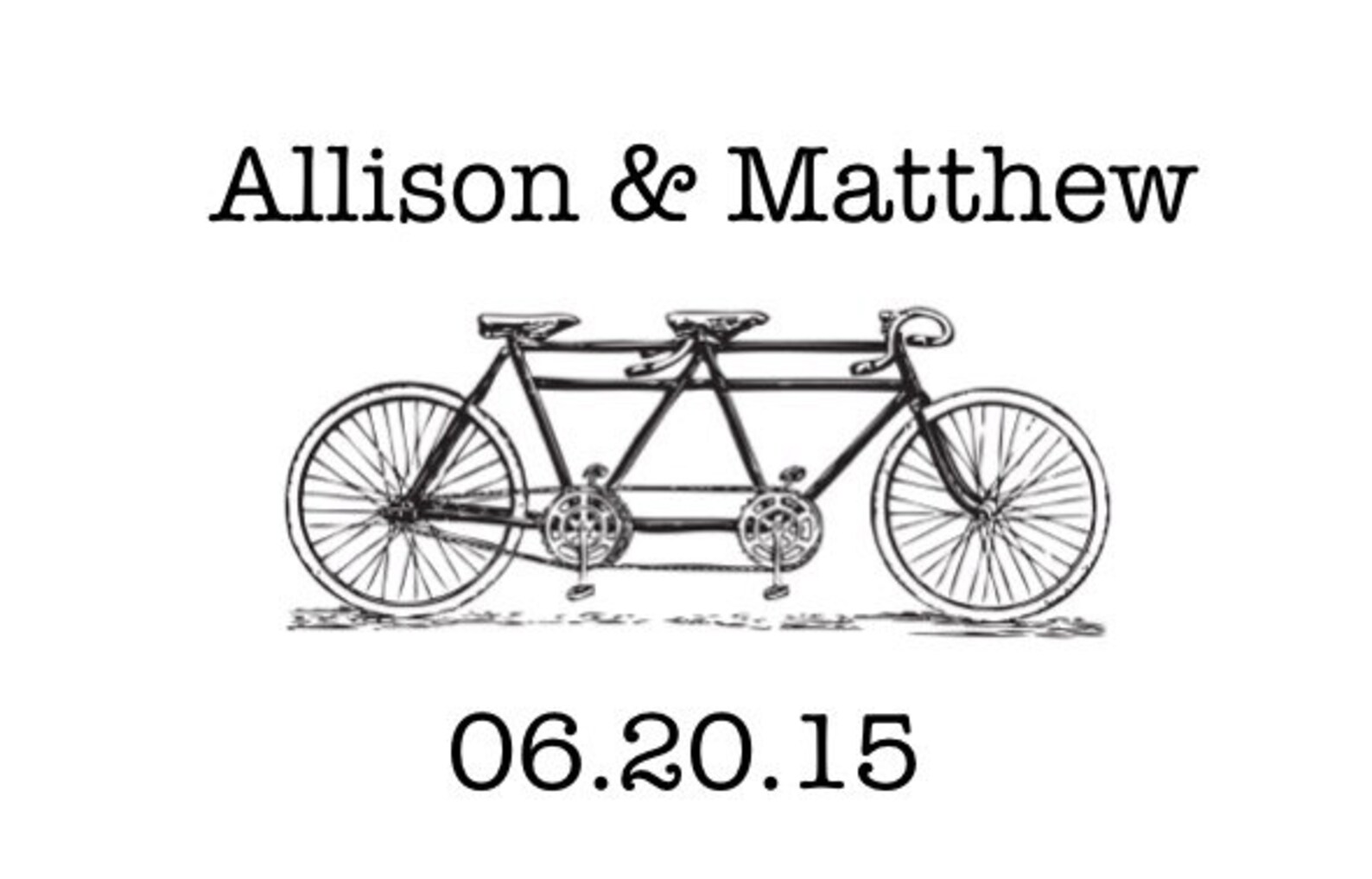 Temporary Tattoo Tandem Bicycle Tattoo Tandem Wedding Etsy