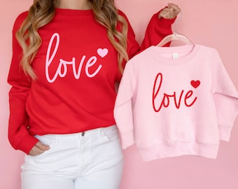 Mommy and Me Valentine Day Shirt - Matching Mama Valentine Sweatshirt, Mom & Baby Valentine Outfit, Mother Daughter Son Tee, Valentines Gift