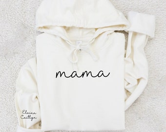 Muttertagsgeschenk für Mama, Kapuzen-benutzerdefiniertes Mama-Sweatshirt, Mama-Shirt personalisieren, Mama-Shirt, Ärmeldruck-Kind-Namen, Muttertagsgeschenk für Frau