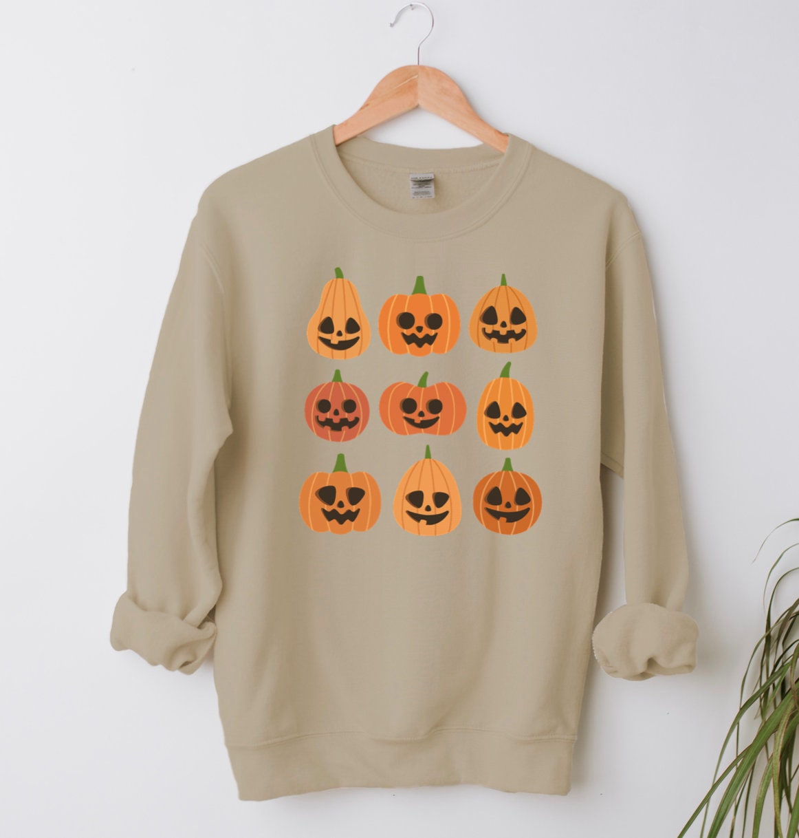 Discover Pumpkin faces Shirt, cute Halloween Sweatshirt, women's Fall Sweatshirt, womens fall shirt, Jack-o-Lantern Sweatshirt, Fall Sweater