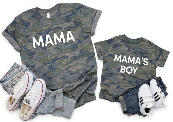 Mommy and Me Camo Shirt Mother and Son 