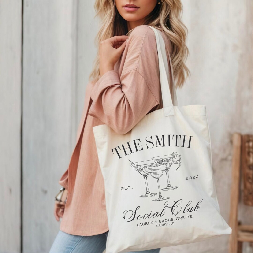 Personalized Bridesmaid Tote Bag - Luxury Bachelorette Party Favor ...
