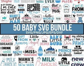 Baby SVG Bundle, Baby Quotes, Baby Shower SVG, Newborn Svg, Cute Baby Saying Svg, Baby Onesie Svg, Funny Baby Svg, Baby Birth SVG For Cricut