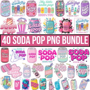 以下が含まれることがあります： 様々なデザインのソーダポップのPNG画像40枚のコレクション。画像には、「Girly Pop」、「Boys Tears」、「You're My Soda Pop!」などのテキストがピンク、ブルーなどの色で表示されています。「My Little Soda Pop」というフレーズも含まれています。