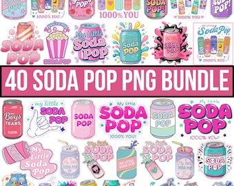Soda Pop Birthday PNG Bundle, Retro Soda Can Party PNG, Commercial Use Clipart, Funny Birthday Shirt Design, Sublimation Graphic, For Cricut
