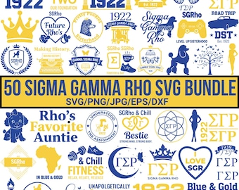 Paquete de archivos SVG de Sigma Gamma Rho, letras griegas de hermandad, 1922 Designs SVG, letras griegas SVG, fraternidad SVG, hermandad de hermandad, cortar para cortar