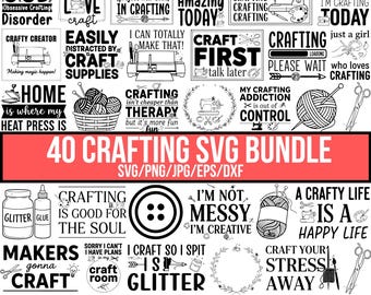 Crafting SVG Bundle, Crafting Quotes SVG, Crafters Svg, Craft Room Svg, Funny craft Quotes, Sewing Svg, Scrapbooking Svg, Files For Cricut
