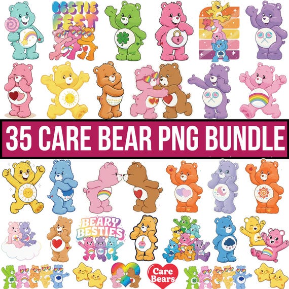 Care Bears Belly Badges PNG Bundle, Cute Cartoon Rainbow Png, Bears Png, Cut Bears Png, Care Bears huge Png, Care Bears Clipart, for Cricut